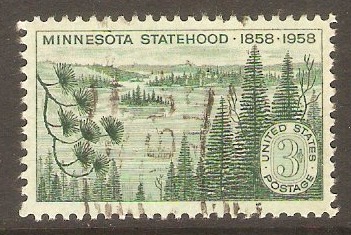 United States 1958 3c Minnesota Anniversary. SG1105.